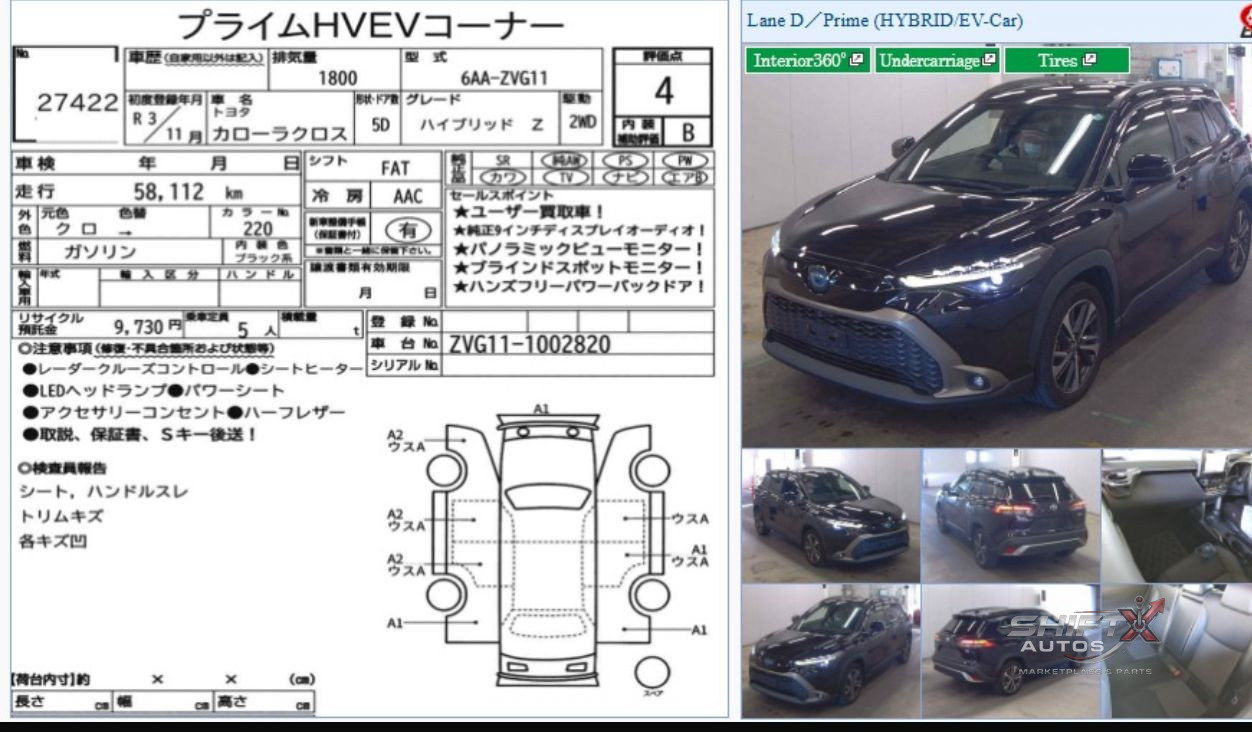 Toyota Corolla Cross Z Pkg 2021 (Hard Top)