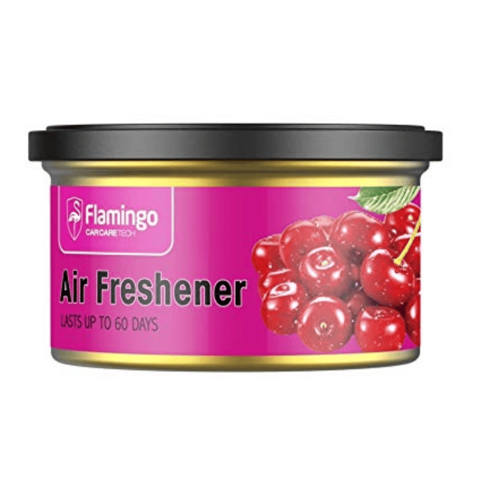 Flamingo organic cherry canned air freshener