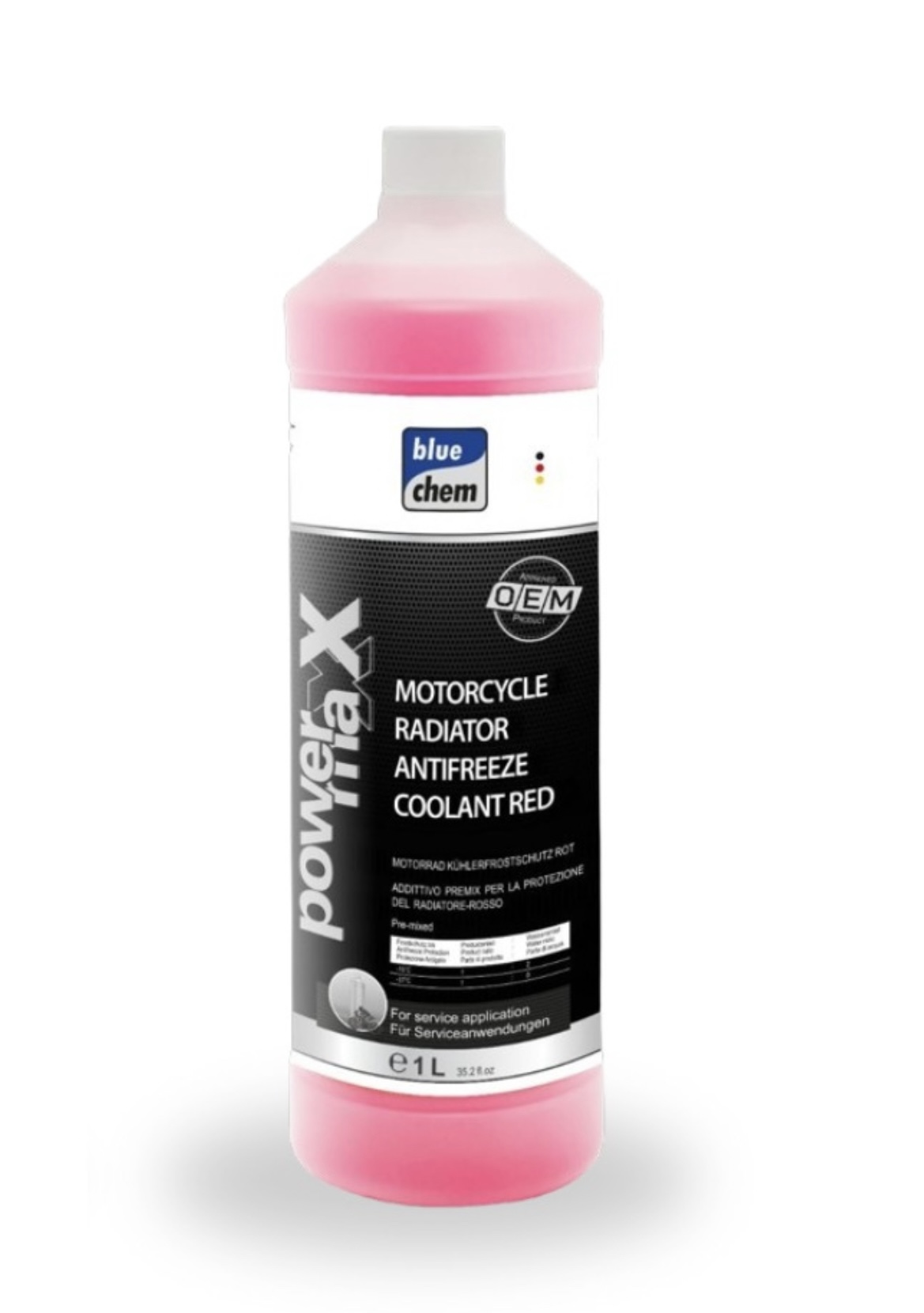BlueChem Motorcycle Radiator Antifreeze Coolant- Red